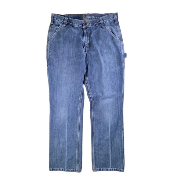 Carhartt Men's 34 X 30 Relaxed Fit Blue Denim 100% Cotton Jeans - Picture 1 of 11